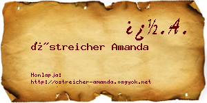 Östreicher Amanda névjegykártya